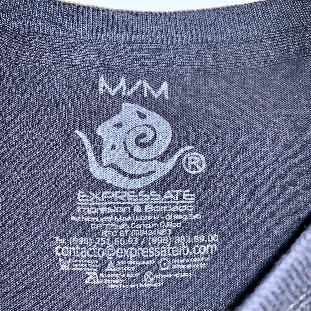 Cancun MX Riviera Maya Navy Tshirt M - Picture 9 of 9